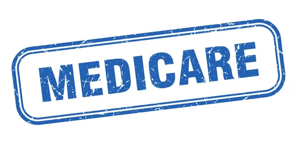 Medicare stamp. medicare square grunge blue sign. medicare tag — Stock vektor