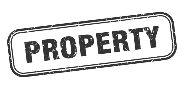 Property stamp. property square grunge black sign. property tag — ストックベクタ