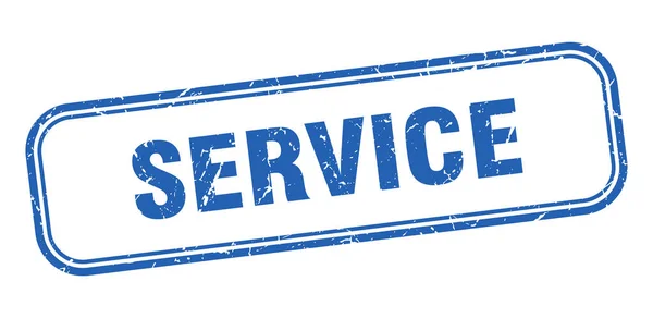 Service stamp. service square grunge blue sign. service tag — Stockový vektor