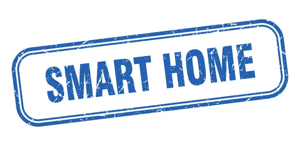 Smart home stamp. smart home square grunge blue sign. smart home tag — 스톡 벡터