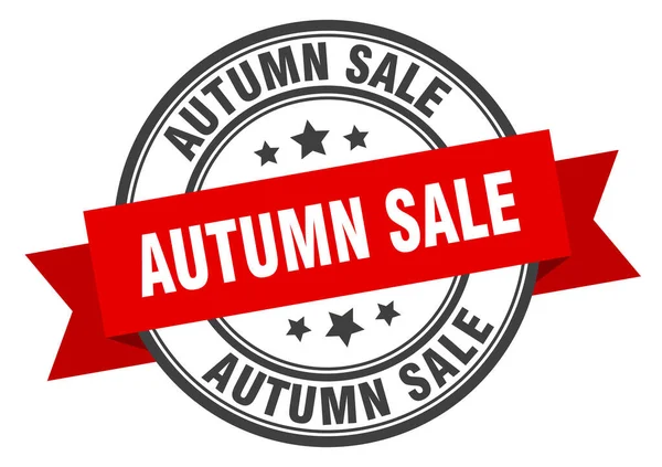 Autumn sale label. autumn saleround band sign. autumn sale stamp — ストックベクタ