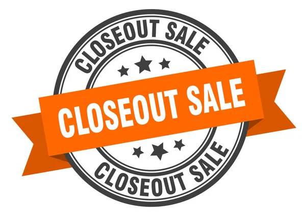 Closeout sale label. closeout saleround band sign. closeout sale stamp — Stock Vector