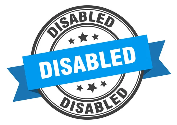 Etiqueta para discapacitados. Señal de banda inhabilitada. sello para discapacitados — Vector de stock