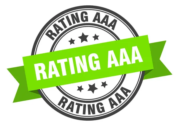 Rating aaa label. rating aaaround band sign. rating aaa stamp — 스톡 벡터