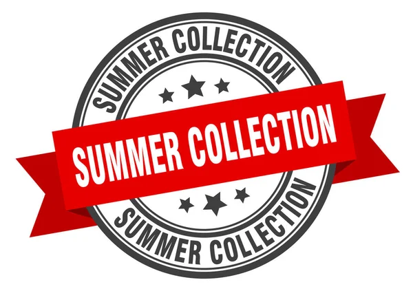 Etiqueta de colección de verano. verano collectionround signo de banda. sello de colección de verano — Archivo Imágenes Vectoriales