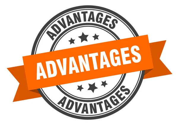 Advantages label. advantagesround band sign. advantages stamp — 스톡 벡터