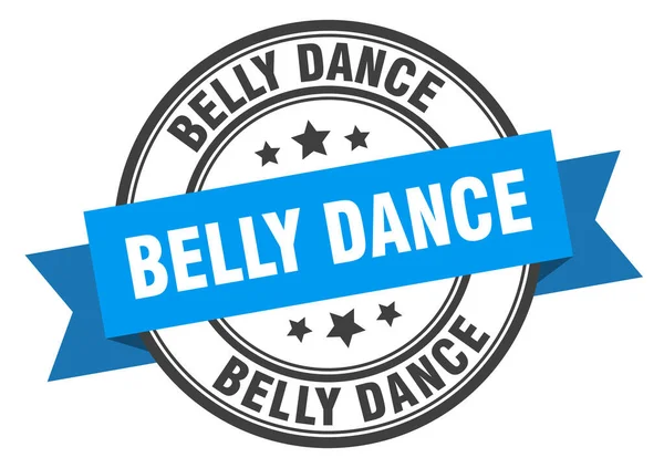 Étiquette de danse du ventre. pancarte du groupe Belly Danceround. timbre de danse du ventre — Image vectorielle