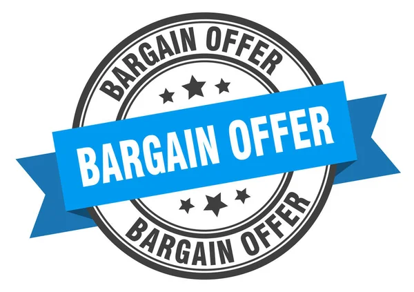 Bargain offer label. bargain offerround band sign. bargain offer stamp — Stock Vector