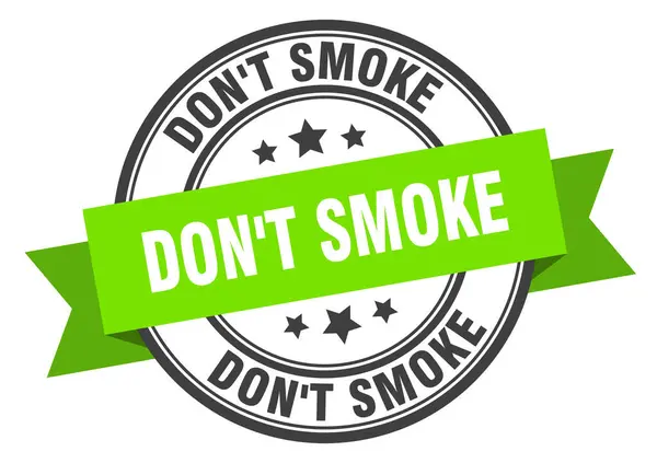 Don't smoke label. don't smokeround band sign. don't smoke stamp — Stock Vector