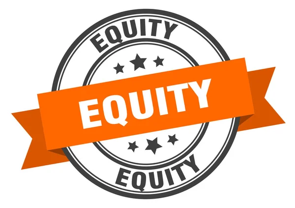 Equity label. equityround band sign. equity stamp — Stock vektor