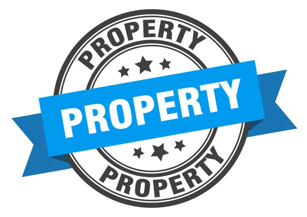 Property label. propertyround band sign. property stamp — 스톡 벡터