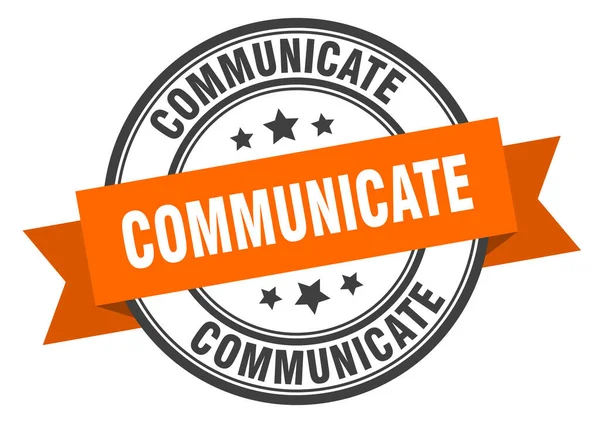 Комунікаційна етикетка. знак комунікативної групи. комунікаційна марка — стоковий вектор