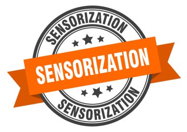 Algılama etiketi. Sensorizasyon bandı işareti. algılama damgası