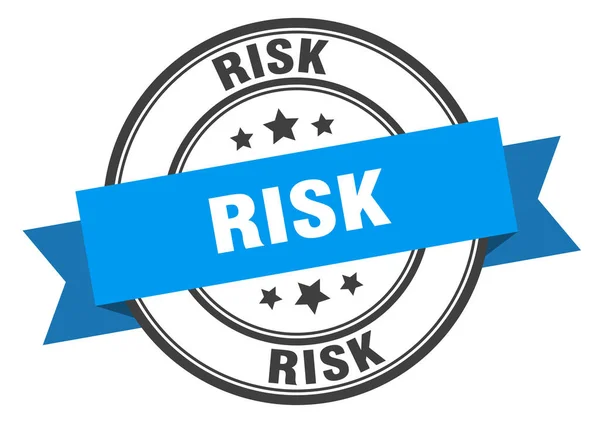 Risico label. Riskround band teken. risicostempel — Stockvector