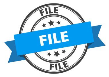 dosya etiketi. Fileround bant işareti. dosya damgası