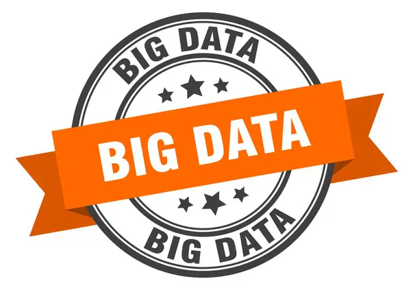 Big-Data-Label. Big-Data-Bandzeichen. Big Data-Stempel — Stockvektor