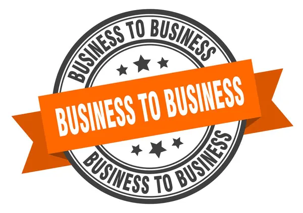 Business to business label. negócio para sinal de banda empresária. business to business stamp —  Vetores de Stock