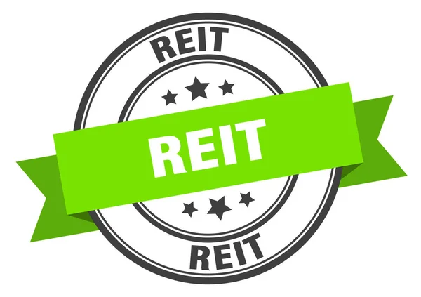 Reit label. reitround band sign. reit stamp — 스톡 벡터