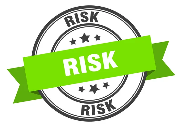 Rótulo de risco. sinal de banda de risco. carimbo de risco — Vetor de Stock