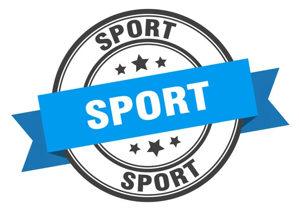 Sportlabel. sportround band teken. sportstempel — Stockvector