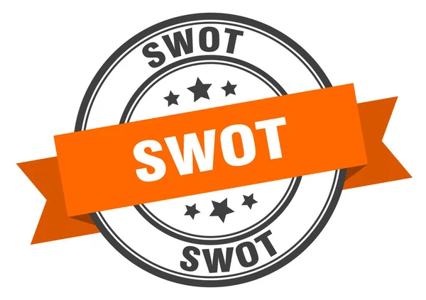 Swot label. Swootround Band Zeichen. swot Stempel — Stockvektor