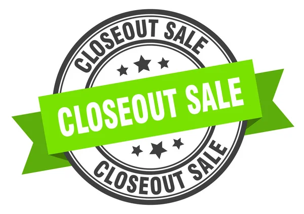 Ετικέτα πώλησης closeout. Κοντινό σήμα της μπάντας του Σάλερουντ. σφραγίδα πώλησης closeout — Διανυσματικό Αρχείο