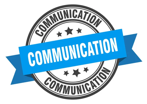 Kommunikációs címke. Kommunikációs kör jel. kommunikációs bélyegző — Stock Vector