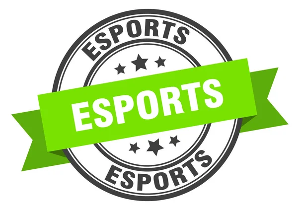 Etiqueta de esports. signo de banda esportsround. sello de esports — Archivo Imágenes Vectoriales