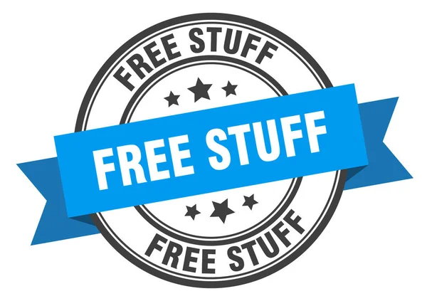 Étiquette de trucs gratuits. enseigne de bande de peluche gratuite. timbre-poste gratuit — Image vectorielle
