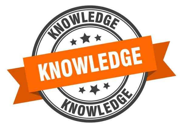 Etiqueta de conocimiento. señal de banda de conocimiento. sello de conocimiento — Archivo Imágenes Vectoriales