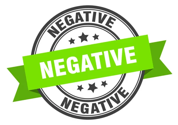 Negative label. negativeround band sign. negative stamp — Stock Vector