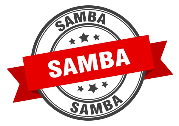 Etiqueta de samba. signo de banda sambaround. sello de samba — Archivo Imágenes Vectoriales