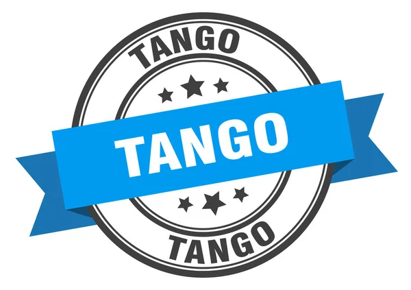 Étiquette de tango. signe de bande de tangoround. timbre tango — Image vectorielle