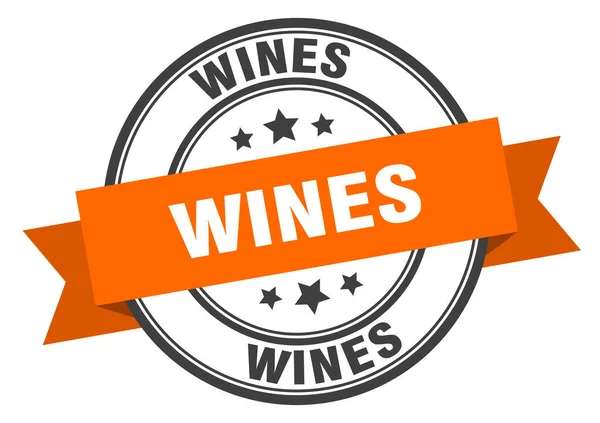 Wines label. winesround band sign. wines stamp — 스톡 벡터