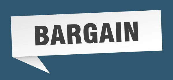 Bargain speech bubble. bargain ribbon sign. bargain banner — Stock Vector