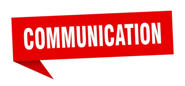 Communication speech bubble. communication ribbon sign. communication banner — 스톡 벡터