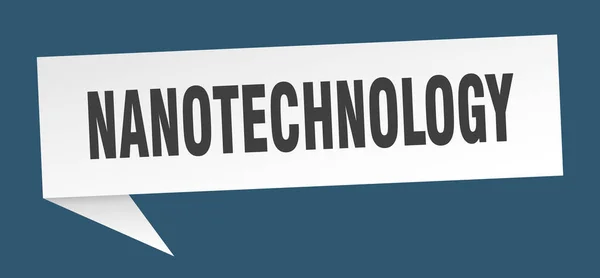 Nanotechnology speech bubble. nanotechnology ribbon sign. nanotechnology banner — Stock Vector