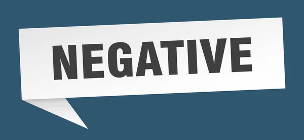 Negatieve spraakbel. negatief lintteken. negatieve banner — Stockvector