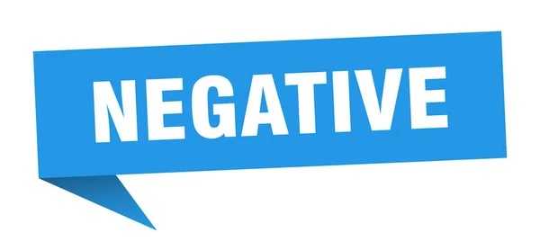 Bulle de parole négative. signe négatif du ruban. bannière négative — Image vectorielle