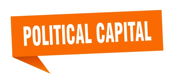 Bublina politických projevů. Značka politického kapitálu. transparent politického kapitálu — Stockový vektor