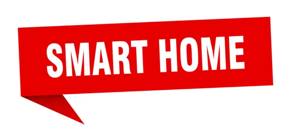 Smart home speech bubble. smart home ribbon sign. smart home banner — 스톡 벡터