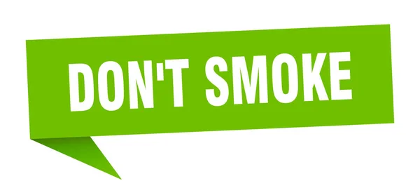 Don't smoke speech bubble. don't smoke ribbon sign. don't smoke banner — Stock Vector