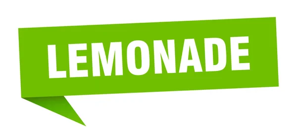 Bolha de fala de limonada. sinal de fita de limonada. banner de limonada — Vetor de Stock