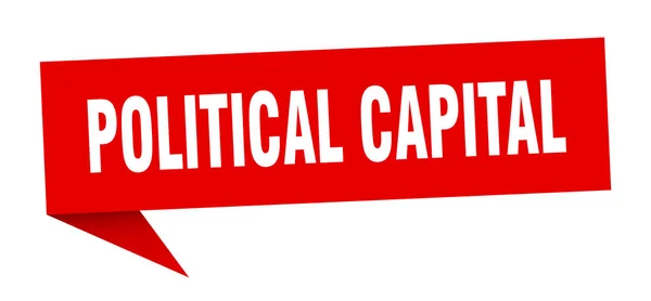 Bulle du discours du capital politique. ruban de capital politique signe. bannière du capital politique — Image vectorielle