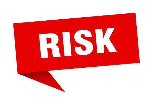 Risk för talbubbla. Riskbandstecken. riskbanderoll — Stock vektor