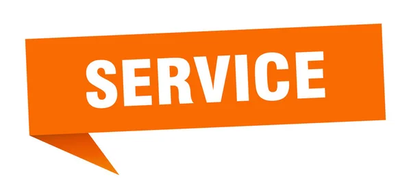 Burbuja de discurso de servicio. señal de cinta de servicio. banner de servicio — Vector de stock
