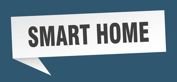 Smart home speech bubble. smart home ribbon sign. smart home banner — 스톡 벡터