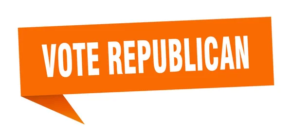 Vote republican speech bubble. vote republican ribbon sign. vote republican banner — Stock Vector