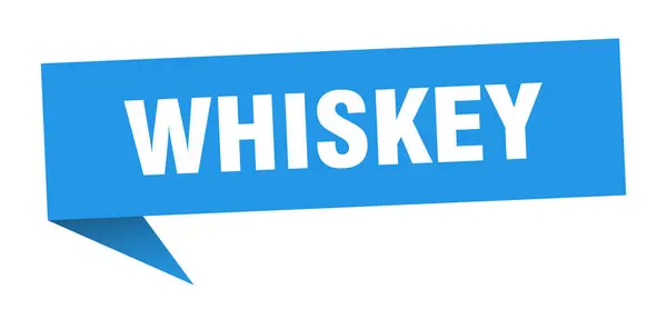 Whisky pratbubbla. Whiskybandsskylt. whiskey banner — Stock vektor