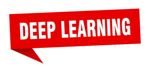 Deep learning Sprachblase. Deep Learning Ribbon Zeichen. Deep Learning Banner — Stockvektor